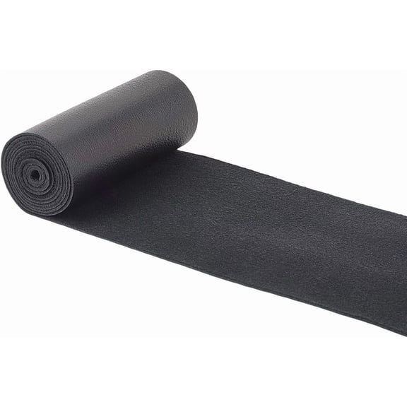 9-10m x 7cm Genuine Leather Strips Wide Black Lamb Skin Texture Flat Leather Cord Top Grain Soft Sheep Skin Hide for Tooling Workshop DIY Crafts Belts Garment Hemming Repair Accessories