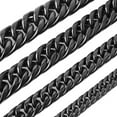 thumbnail image 1 of 9/11/13/16/20mm Top Polished Mens Chain Stainless Steel CURB CUBAN Link Necklace, 1 of 9