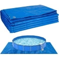 thumbnail image 1 of 9/11/13/16 Ft Round Swimming Pool Ground Cloth for Above Ground Pools,Pool Blanket for Frame Pools,Round Pool Accessories,Pool Ground Mat Protector Pad Prevents Punctures Pool Tarp, 1 of 7