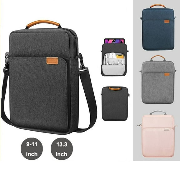 9-11/13.3 inch Portable Tablet Case Storage Laptop Shoulder Bag For iPad Galaxy Tab Student Business Messenge Crossbody Handbag