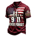 thumbnail image 1 of 9/11 25th Anniversary Commemorative Polo Shirts for Men 25th Anniversary Usa Golf Shirts Casual Tops Hope Courage Patriotic Never Forget T Shirts, 1 of 3