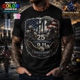 thumbnail image 1 of 9/11 25th Anniversary Never Forget First Responder Memorial T-Shirt, 1 of 5