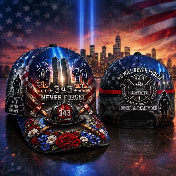 9/11 25th Anniversary Patriotic Baseball Cap Honoring The Heroes American Flag Graphic Print Patriotic Dad Hat Gifts for Veterans First Responders