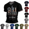thumbnail image 1 of 9/11 25th Anniversary Shirt Never Forget 911 Shirts for Men Memorial Anniversary Patriotic Tops Black XL, 1 of 5