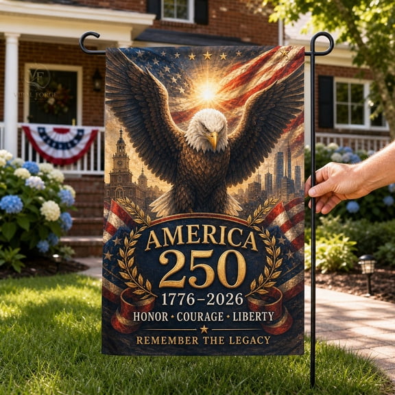 9/11 Garden Flag Never Forget Eagle Memorial for Yard, Patriot Day Firefighter Tribute