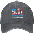 thumbnail image 1 of 9/11 Hat We Will Never Forget 9 11 Trucker Hat Patriot Day Hat Remember 911 Memorial Baseball Cap for Women Men Black, 1 of 7