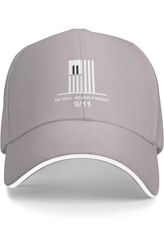 9/11 Hat We Will Never Forget 9 11 Trucker Hat Patriot Day Hat Remember 911 Memorial Baseball Cap for Women Men Black