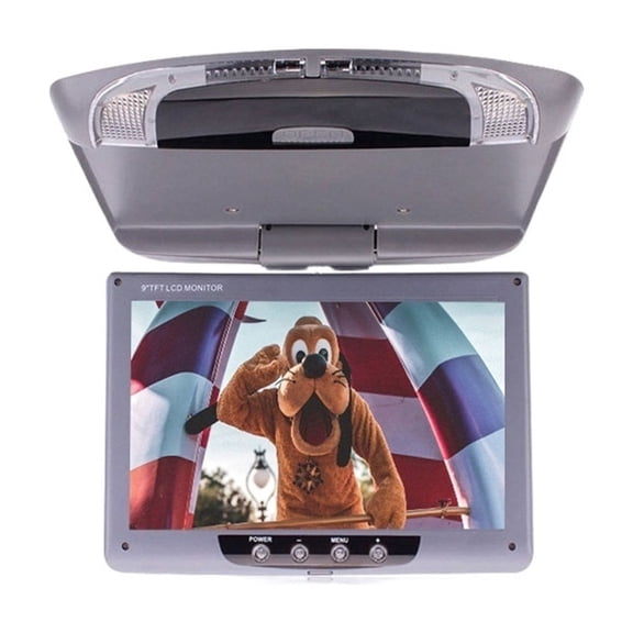 9/11 Inch AV Car Monitor 12-24V Car Roof Mount Monitor LCD Screen Flip Down Ceiling Display LED Video Input Reversing Rear View