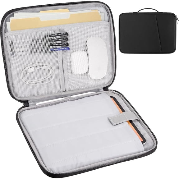 9-11 Inch Tablet Sleeve Case, iPad Carrying Case for iPad Pro 11 (2018-2022), iPad 10.9 (10th Gen), iPad Air (5/4th Gen), Galaxy Tab A8/A7/S8/S7 (Black-11in)