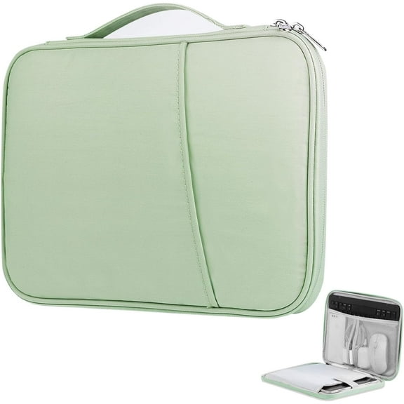 9-11 Inch Tablet Sleeve Case, iPad Carrying Case for iPad Pro 11 (2018-2022), iPad 10.9 (10th Gen), iPad Air (5/4th Gen), Galaxy Tab A8/A7/S8/S7 (Mint Green-11in)