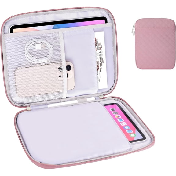 9-11 Inch Tablet Sleeve Pouch, Padded Case Bag for iPad Pro 11-in (M4), iPad 10.9 (10th Gen), iPad Air 11-in (M2), Galaxy Tab S9/S8 (, 9-11 Inch)