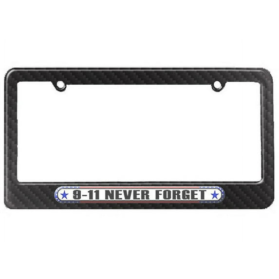 9-11 Never Forget - September 11 USA America Flag License Plate Frame