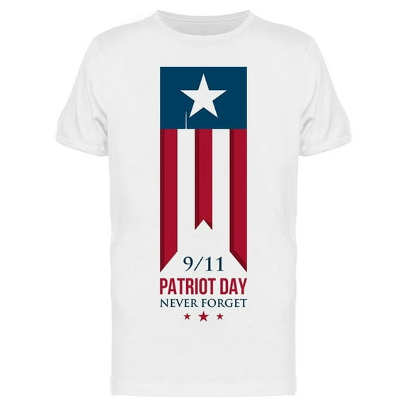 9/11 Patriot Day, Never Forget T-Shirt Men -Image by Shutterstock, Male Medium