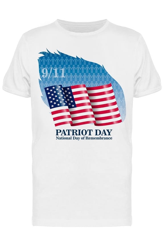 9/11 Patriotic Day T-Shirt Men -Image by Shutterstock, Male XX-Large