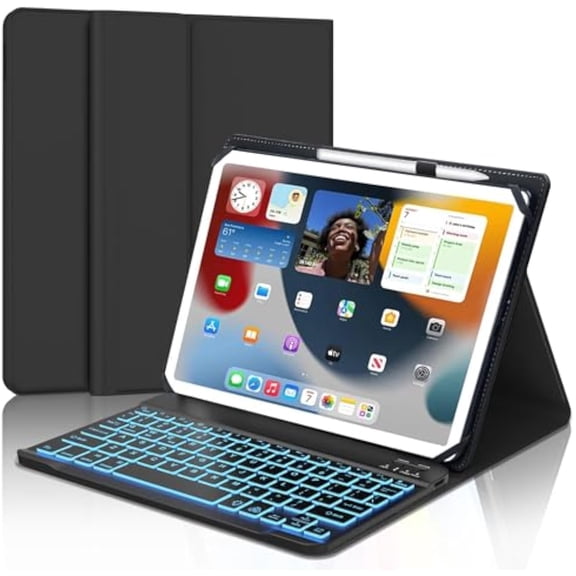 9–11" Universal Backlit Bluetooth Keyboard Case with Pen Holder
