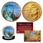 9/11 World Trade Center 25th Anniversary 24K Gold Plated 2026 ENDURING LIBERTY Half Dollar USA 250