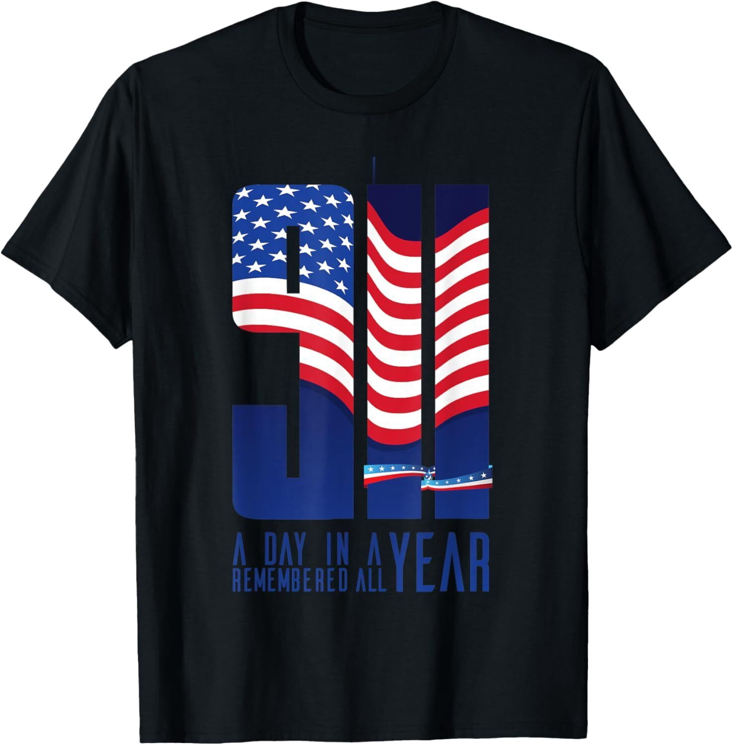 9/11 memorial tshirt (twintowers), We Will Never Patriot Day T