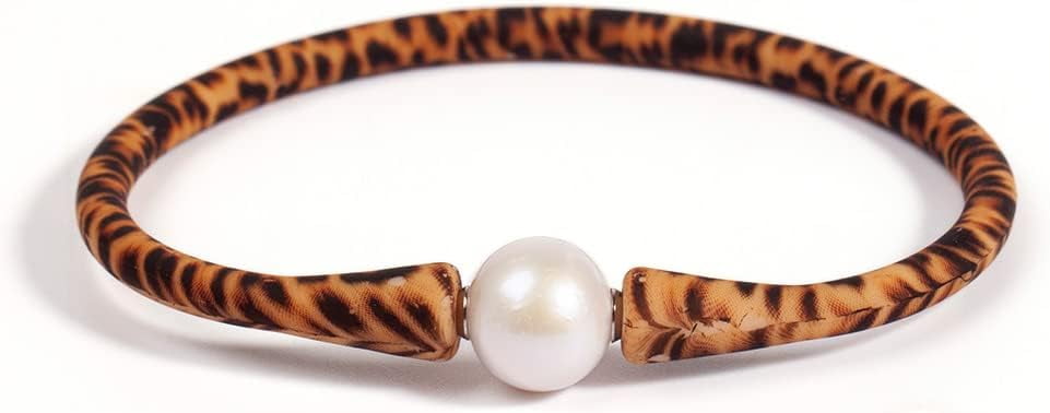 AzureBella Jewelry Stretch Bracelet with Gold-Tone Feather Charm Dyed Agate AzureBella Jewelry Stretch Bracelet with Gold-Tone Feather Charm Dyed Agate
