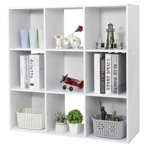 9/12 Cube Storage Organizer Compartment Open Shelf Bookcase Bookshelf Cabinet