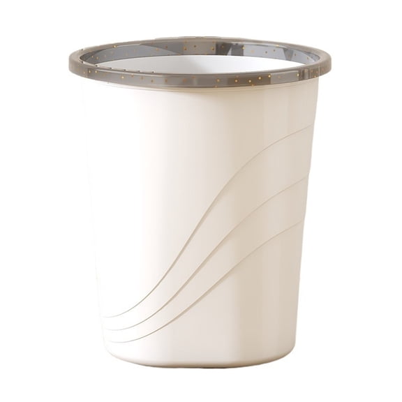 9/12 Liter Round Trash Can, Colorful Plastic Trash Can with One-piece Pressure Ring, Open Top Wastebasket Recycling Bin for Bedroom Office Kitchen