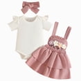 thumbnail image 1 of 9-12 Months Baby & Toddler Girl Floral Pajamas Soft Breathable Snug-Fit Long Sleeve Sleepwear Set Girls Comfortable And Breathable Set Short Sleeve Top Cute Flower Pink, 1 of 6