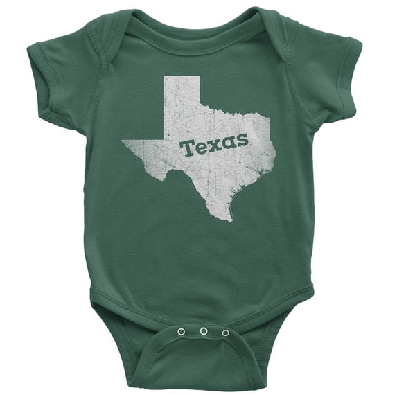 9-12 Months / Green Texas Baby Bodysuit Home Shirt