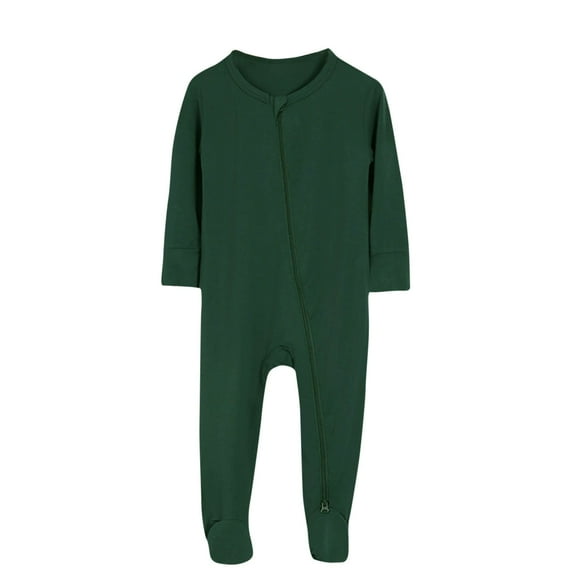 9-12 Months Newborn Baby Boy Girl Romper Long Sleeve Outfits Jumpsuit Clothes Bodysuit One-Piece Romper Green