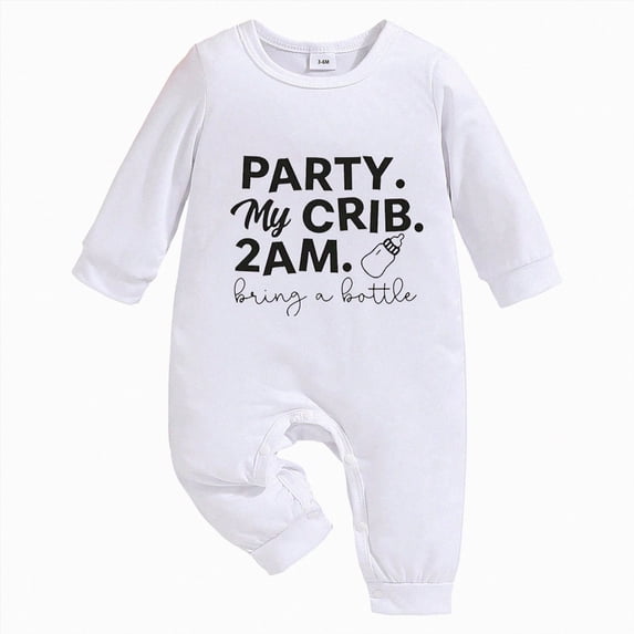9-12 Months Newborn Bodysuit Romper Newborn Baby Boy And Girl Cute Cartoon Letter Print Long Sleeve Long Pants Jumpsuit Suitable For Going Out,Grey Jumpsuit One-Piece Jumpsuit