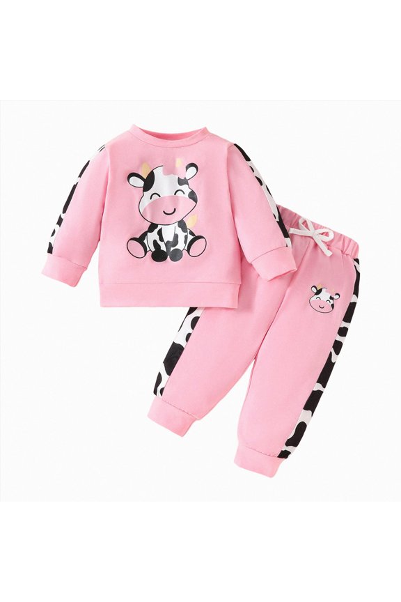 9-12 Months Newborn Boys Girls Infant Fall Winter Clothes Outfits Long Sweatshirt Pants Set Clothes 6 12 18 24 Months 2T School Outfits