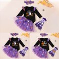 thumbnail image 1 of 9-12 Months Newborn Preemie Boys Girls Underwear Pajamas Rompers Girls Halloween Long Sleeve Top Skirt Hairband Socks Four Piece Set Purple Rompers Baby Gift, 1 of 5