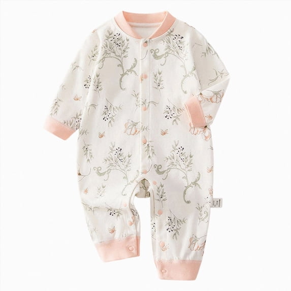 9-12 Months Newborn Unisex Footless Baby Sleepers Romper Boys Girls Long Sleeve Sleepwear Warm Jumpsuit Unisex Fall Winter