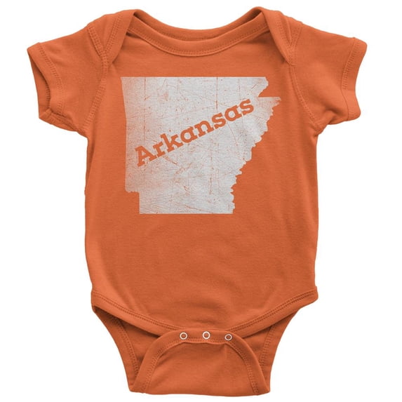 9-12 Months / Orange Arkansas Baby Bodysuit Home Shirt