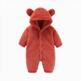 thumbnail image 1 of 9-12 Months Preemie Sleep & Play One-Piece Bodysuit Newborn Infant Baby Boys Girls Snowsuit Winter Coat Warm Fleece Hooded Romper Jumpsuit Outfits Red Newborn Gift, 1 of 9