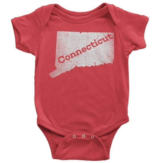 9-12 Months / Red Connecticut Baby Bodysuit Home Shirt