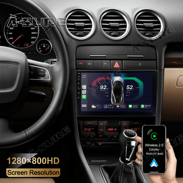 9 1280x720 HD IPS Android 11 Radio Unit for Audi A4 B6 B7 Quattro 2+32G  CarPlay