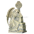 thumbnail image 1 of 9.13 Inch Gothic Weeping Angel Sitting and Leaning on Grave, 1 of 1