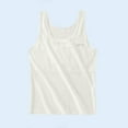 thumbnail image 1 of 9-14 Years Girls Tank Top with Built in Bra Training Bras Cotton Camisole Built in Bra Undershirts with Shelf Bra White 13-14 Years, 1 of 4
