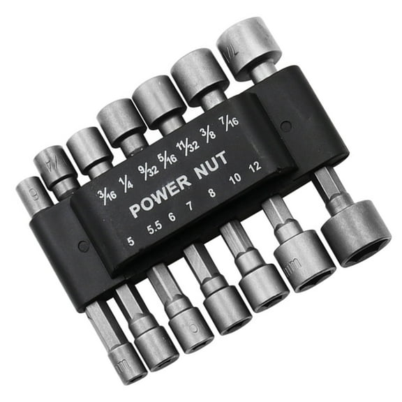 9/14Pcs Driver Hexagonal Power Nut Driver Drill Bit Tool Socket Wrench Set