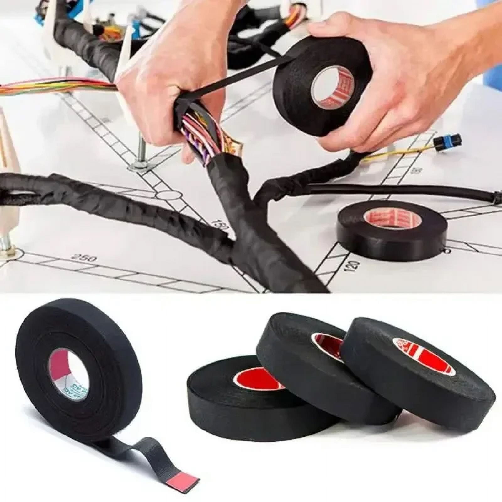 9/15/19/25MM Heatresistant Adhesive Cloth Fabric Tape For Automotive Cable Tape Harness Wiring