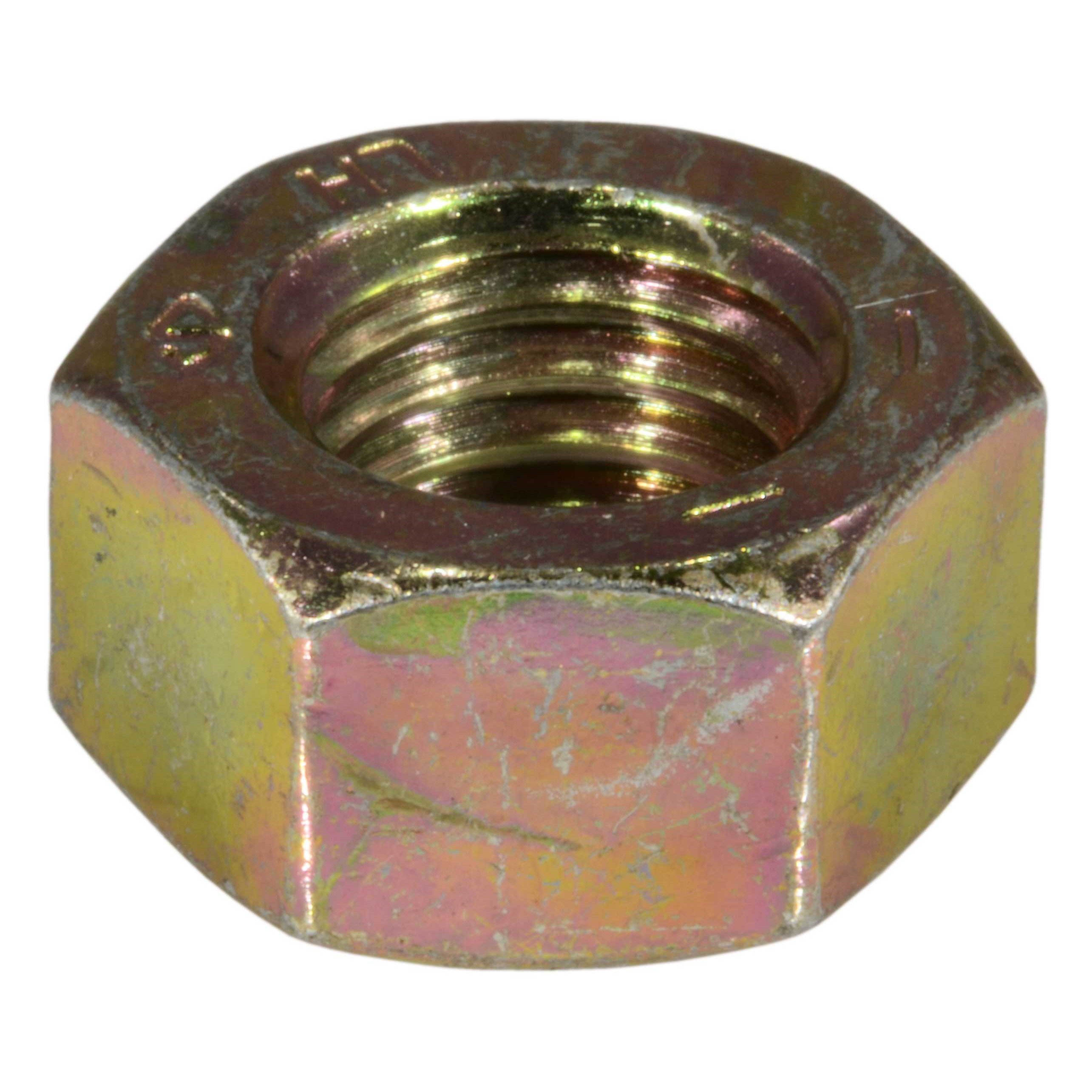 9/16"-12 Zinc Plated Steel Coarse Thread Left Hand Hex Nuts (10 pcs.)