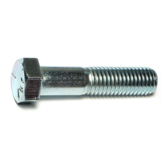 9/16"-12 x 2-1/2" Zinc Plated Grade 5 Steel Coarse Thread Hex Cap Screws CSHS5-542