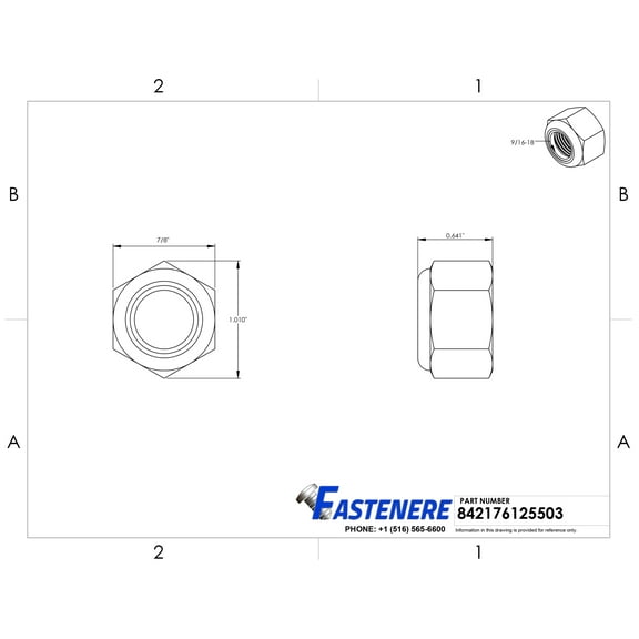 9/16-18 Nylon Lock Nut Stainless Steel 18-8 Elastic Insert Hex Nuts Qty 100
