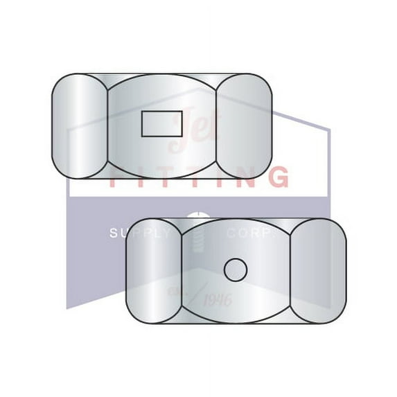 9/16-18 Two Way Reversible Hex Locknuts | Finished Pattern | Steel | Zinc | Can have 2 or 3 indentations on the flat sides of the nut equidistant from each other (Quantity: 200)