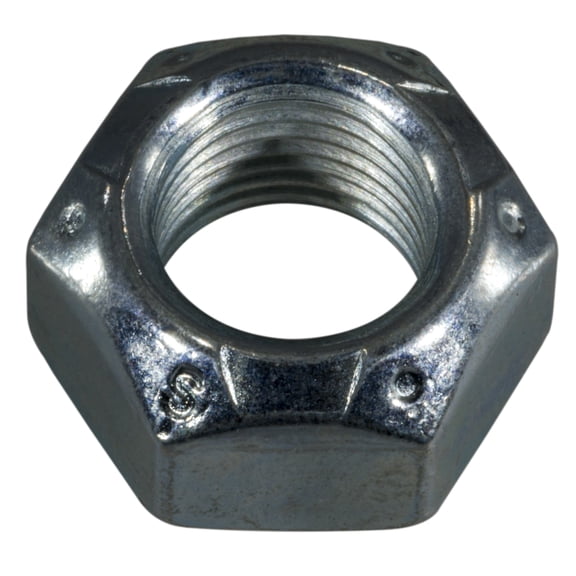 9/16"-18 Zinc Plated Grade 2 Steel Fine Thread Lock Nuts (6 pcs.)