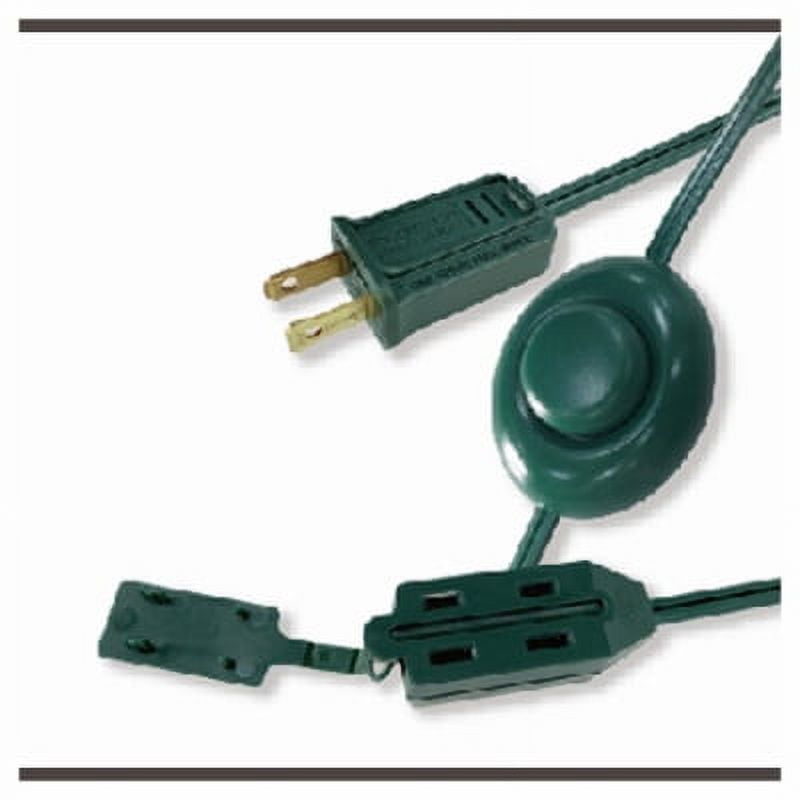 9' 16/2 SPT2 Green Christmas Tree Cube Tap Extension Cord, Each