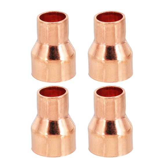 Copper Reducers 99.9% Pure Copper Reducing Coupling Pressure Fitting Pipe Tube Connector Adapter 9/16" to 3/8" 4