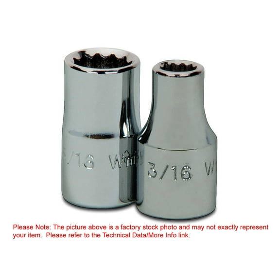 9/16" x 1/4" Drive 6 Point Deep Supertorque Socket, Chrome Finish. Not Suitable For Impact Use. Williams USA # JHWMD-618
