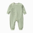 thumbnail image 1 of 9-18 Months Newborn Baby Boy Girl Sleep Play Footed Sleeper Long Sleeve Pyjamas Baby Cotton Up Sleepsuit Baby Footed Pajam Green, 1 of 5