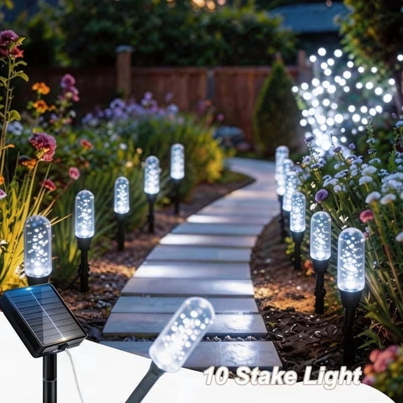 9.19ft Solar Bubble Garden Lights - Colorful Outdoor Decor