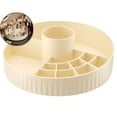 thumbnail image 1 of 9.2-Inch Rotating Cosmetic Organizer – 360° Turntable Makeup Brush & Skincare Storage Box with Clear Compartments, Lazy Susan for Vanity, Bathroom, or Kitchen, 1 of 4